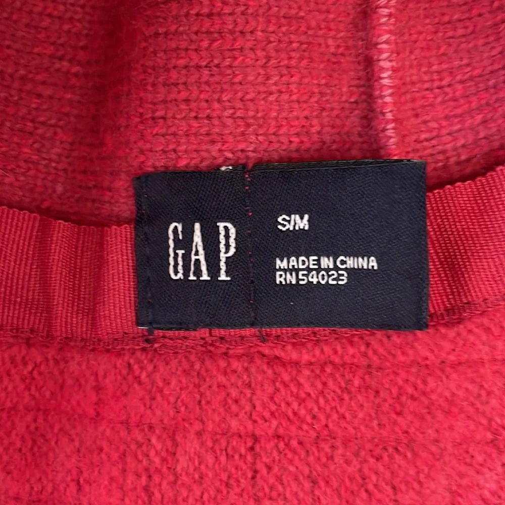 Red Cloche Hat by Gap Soft Fuzzy Rabbit Hair Bell Bucket Hat Tiny Bow Size S/M - Picture 4 of 5